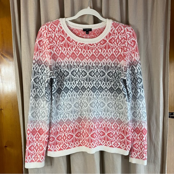 Talbots Ombré Fair Isle Sweater - Picture 5 of 8